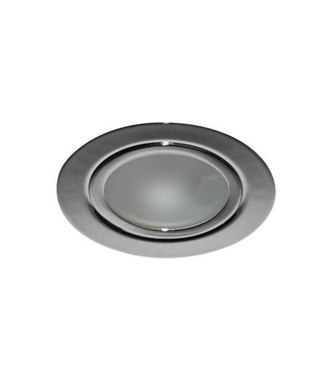 Extra platte inbouwspot voor keuken, mat chroom