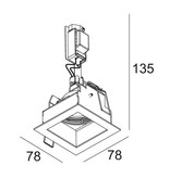 delta Light Delta Light Carree II S1 inbouwspot 12V - alugrijs