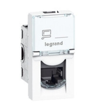 Legrand Mosaic RJ45 cat5e contactdoos, 1 module
