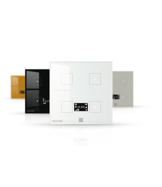 Teletask AURUS-4 TEMP - viervoudige toets - OLED display Teletask AURUS-4 TEMP - viervoudige toets - OLED display