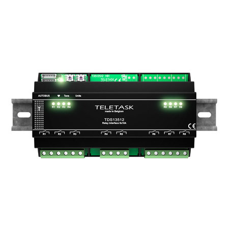 Teletask Teletask Relais interface 8 x 10A (met plug-in relays)