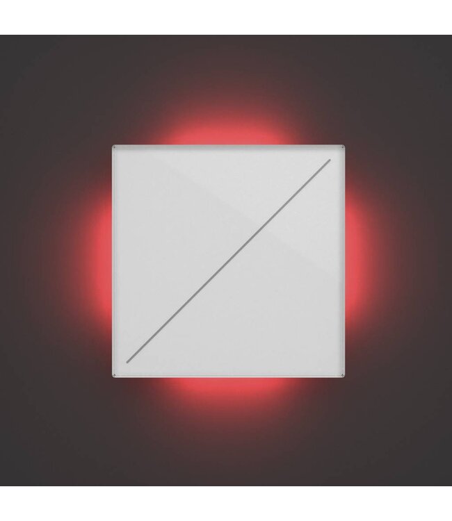 Velbus Velbus Edge Lit mat witte glazen bedieningsmodule  met 2 toetsen