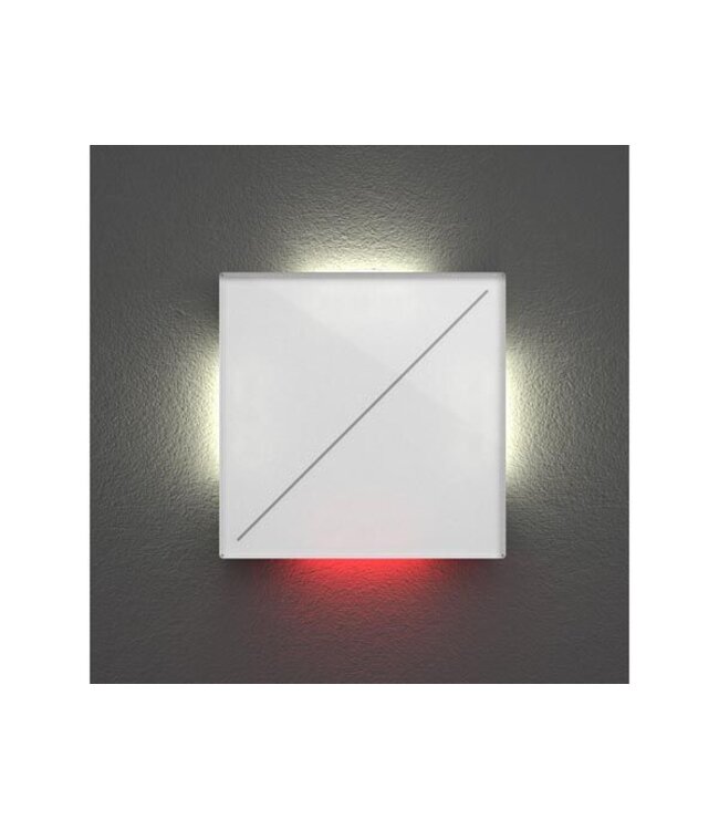 Velbus Velbus Edge Lit mat witte glazen bedieningsmodule  met 2 toetsen