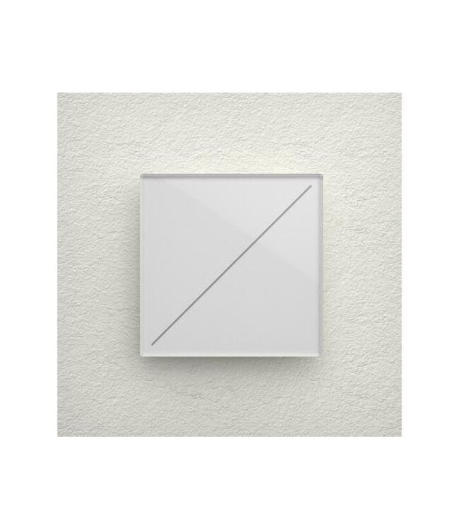 Velbus Velbus Edge Lit mat witte glazen bedieningsmodule  met 2 toetsen