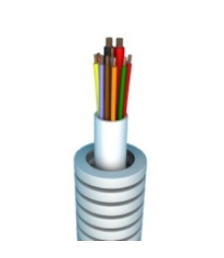 Flexibele buis 100m alarm kabel 4 x 0,22 + 2x0,75