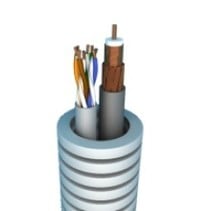 Flexibele buis met coax & UTP cat5e