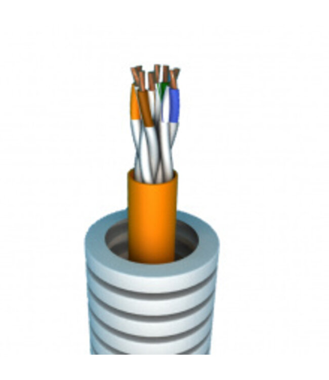 Flexibele buis met S/FTP Cat7 - rol 100m