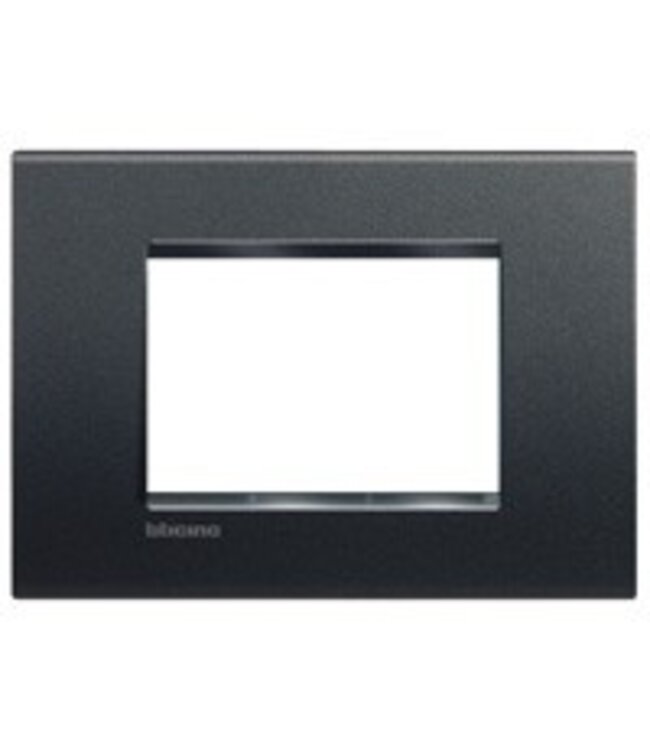 Bticino Bticino Afdeplaat Living light 3 modules, antraciet