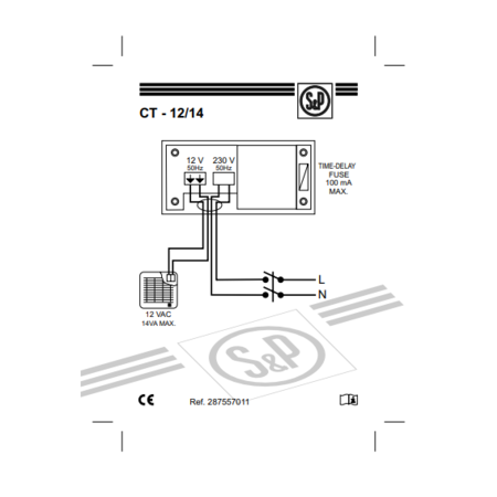 Soler & Palau Soler & Palau Veiligheidstransformator ventilator CT12-14