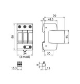 Dehn DHENgard Overspanningsbeveiliging 3-fasig net M TNC ACI 275 FM