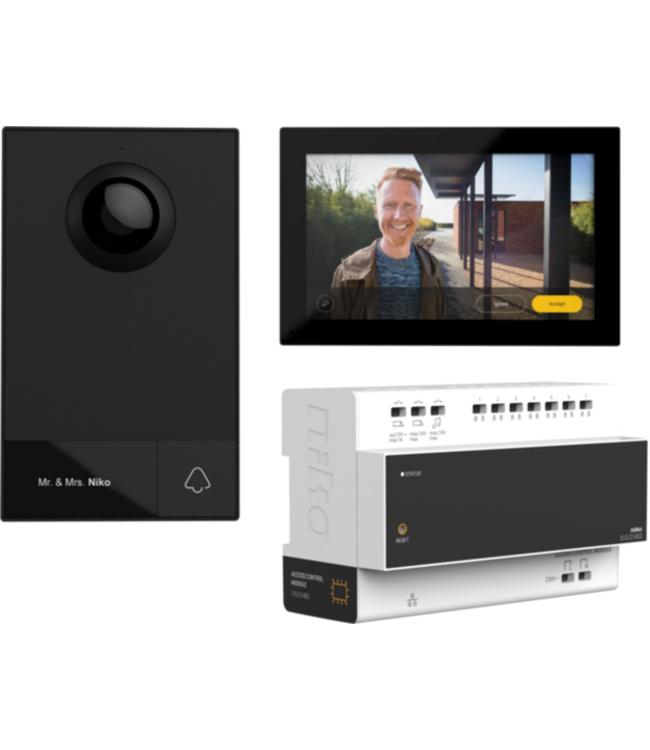 Niko Niko Videokit 2-draads met 1 drukknop, 510-01501