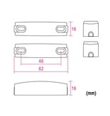 Magneetcontact, max30VDC - HAA302