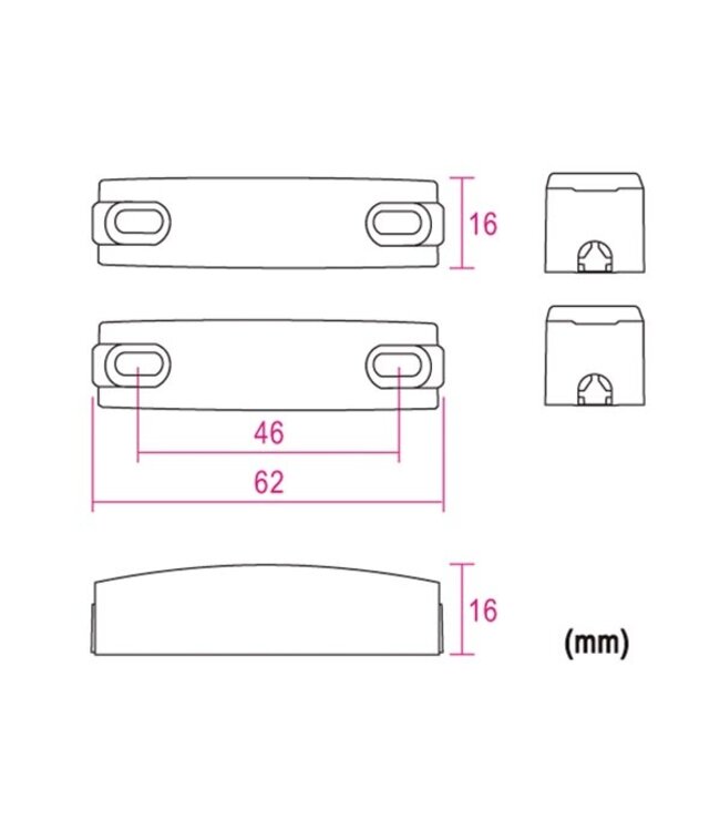 Magneetcontact, max30VDC - HAA302