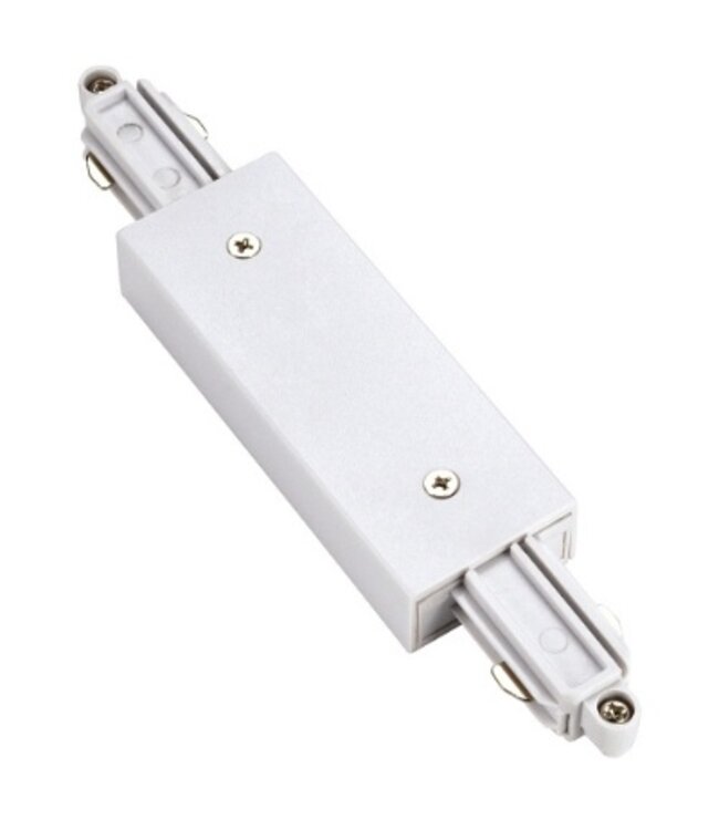 Eutrac 1-fase rail langsverbinder met voedingsaansluiting