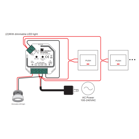 Unibright Inbouw 230V PWM dimmer-RF