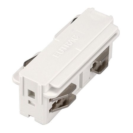 Eutrac 3-fase rail Eutrac rechte verbinding, zwart, wit of grijs