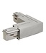 Eutrac 3-fase rail Eutrac Hoekverbinding, zwart, wit of grijs