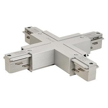 Eutrac 3-fase rail Eutrac X- verbinder met voeding, zwart, wit of grijs