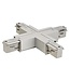 Eutrac 3-fase rail Eutrac X- verbinder met voeding, zwart, wit of grijs