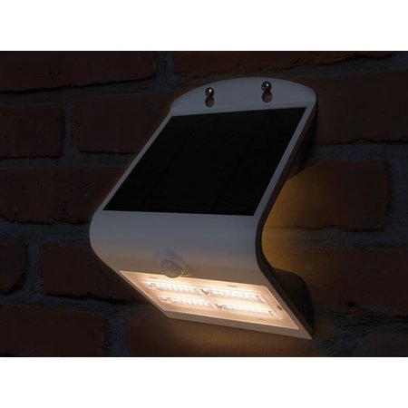 Perel LED Wandlamp op zonne-energie met sensor, 3.2Watt