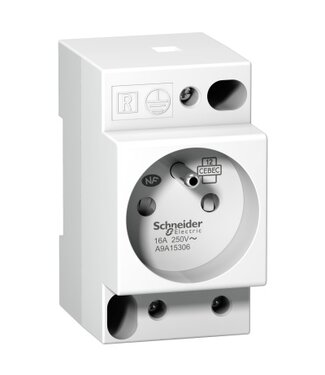 Schneider DIN-rail stopcontact, 16A -230V