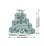 4-etage Rijgklem L1 - L2 - L3 en PE, 2002-4127