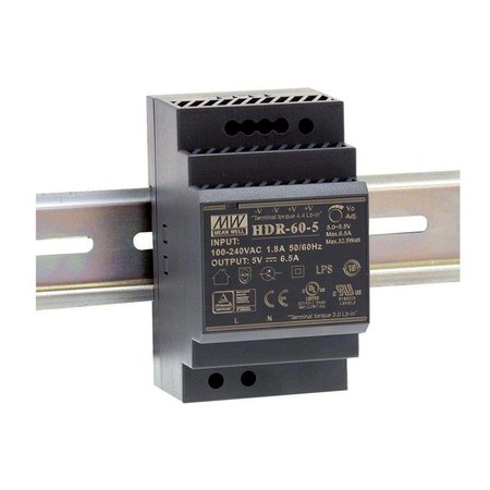 Meanwell 12VDC DIN rail voeding 60 Watt - 5A