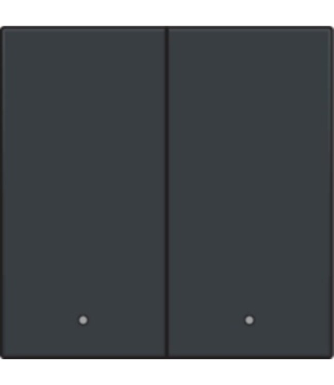 Niko Niko afwerkingsset met lens voor dubbele elektronische schakelaar of drukknop