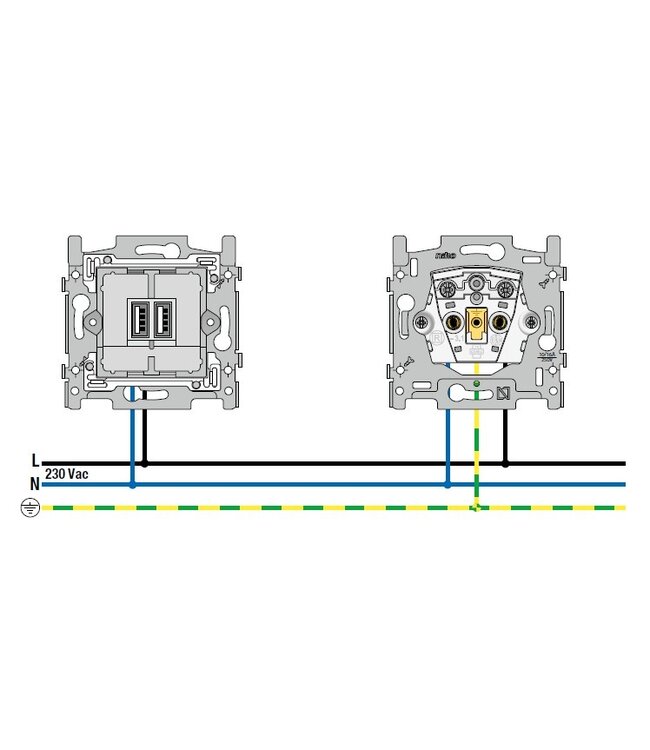 Niko Niko Smart 2xUSB lader - niko 420-00510