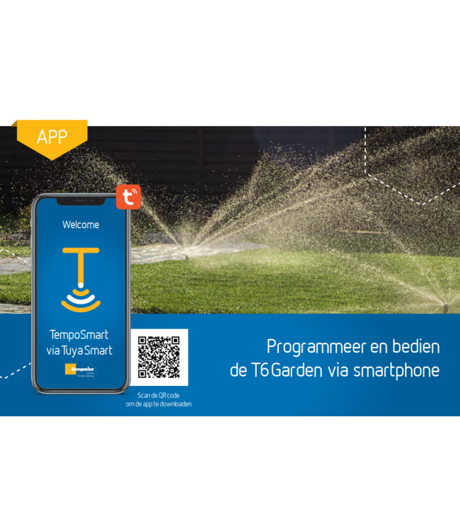 Bedien de T6 garden via smartphone