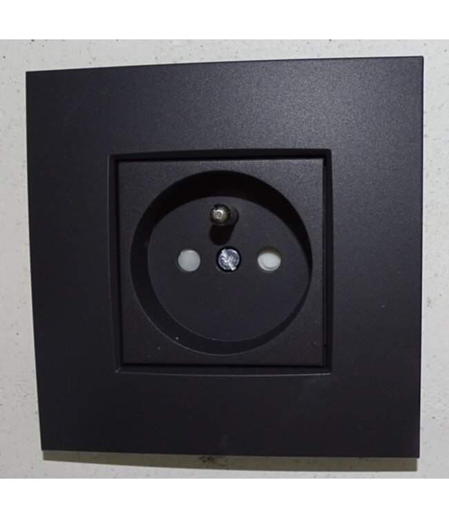 Niko Niko enkelvoudig stopcontact, intense antraciet