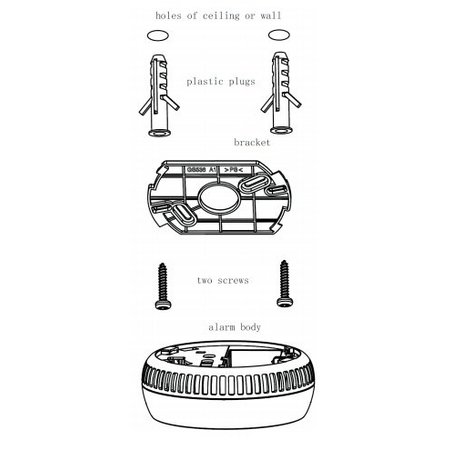 Rookmelder met 9V batterij