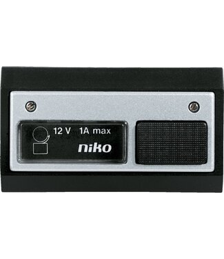 Niko Verlichte deurbel, zwart-aluminium