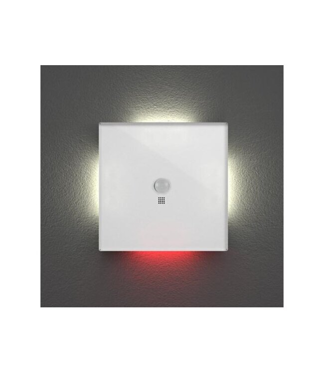 Velbus Edge lit bediening met bewegings- en schemersensor, wit