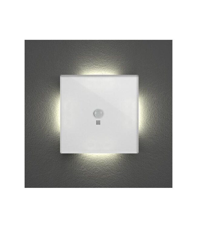 Velbus Edge lit bediening met bewegings- en schemersensor, wit