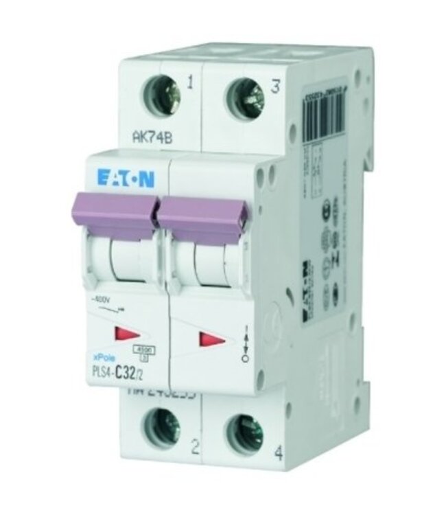 Eaton Eaton Automatische zekering 2P - 4.5kA, curve C
