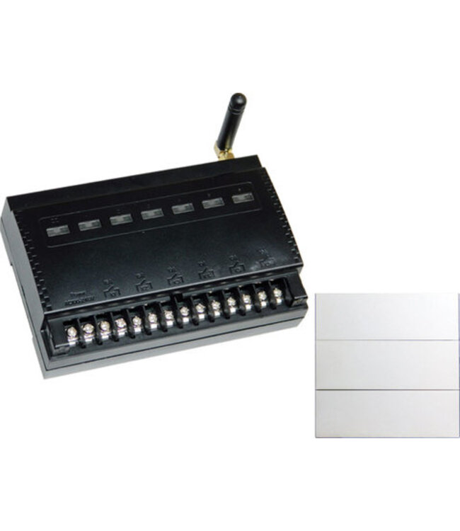 Ontvanger Wi-Fi en RF 433 MHz met 1 draadloze schakelaar - 6 kanalen