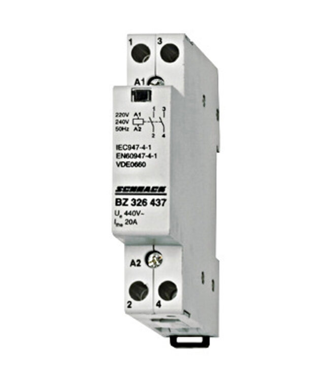 schrack Vermogenscontactor 230V -20Amp -2NO contacten