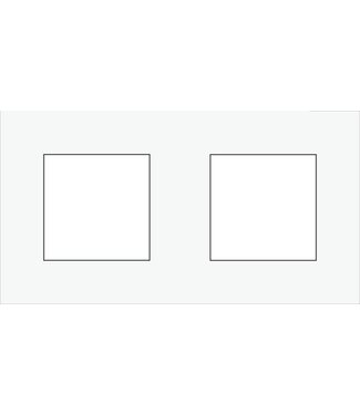 Niko Horizontale dubbele afdekplaat, Pure Liquid snow white