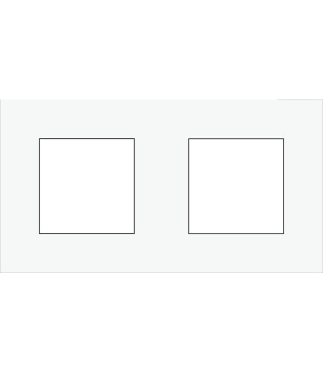 Niko Niko Horizontale dubbele afdekplaat, Pure Liquid snow white