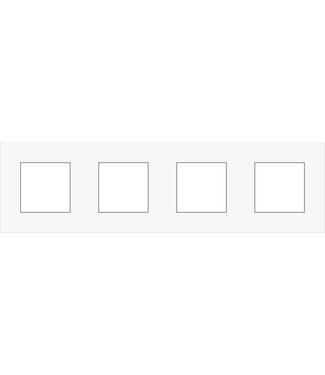 Niko Horizontale viervoudige afdekplaat, Pure Liquid snow white Niko Horizontale viervoudige afdekplaat, Pure Liquid snow white