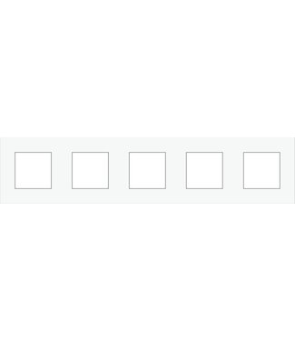 Niko Horizontale vijfvoudige afdekplaat, Pure Liquid snow white