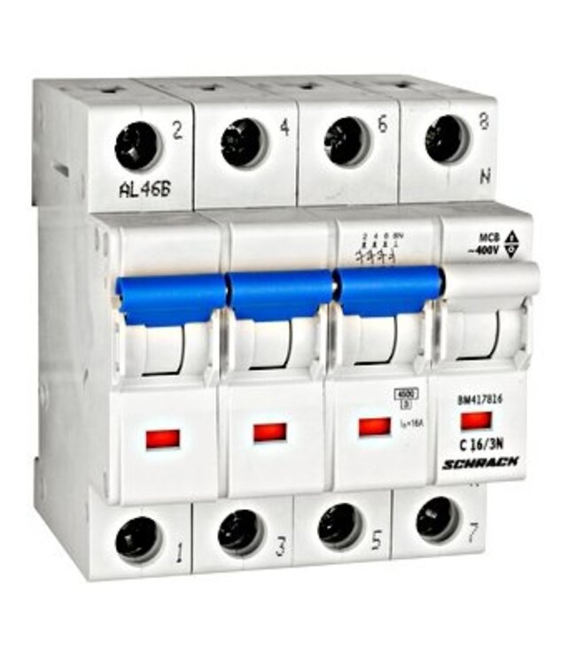 schrack Schrack Automaat 3p+N - 4,5kA - curve C