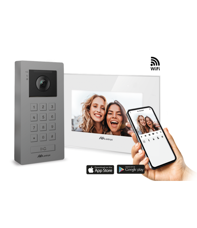 Entrya Facila neXt K2271W videofoonkit & codeklavier