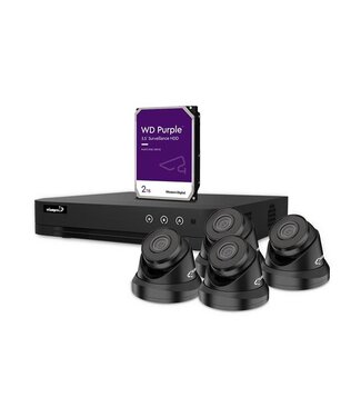 etiampro IP-videobewakingsset met 4 IP-Dome camera's