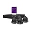 etiampro IP-videobewakingsset met 4 kanaals NVR recorder en 4 IP-Dome camera's