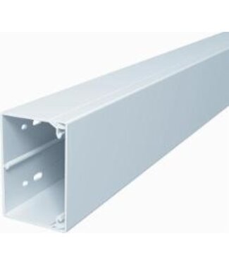 Witte kabelgoot. 200mm x 60mm x 2 meter, wit
