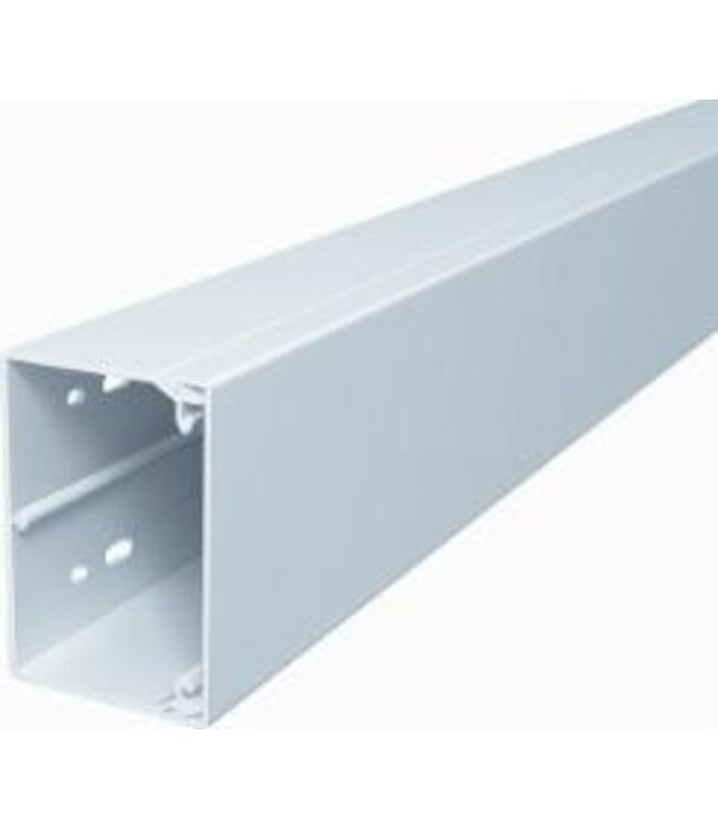 Witte kabelgoot. 200mm x 60mm x 2 meter, wit
