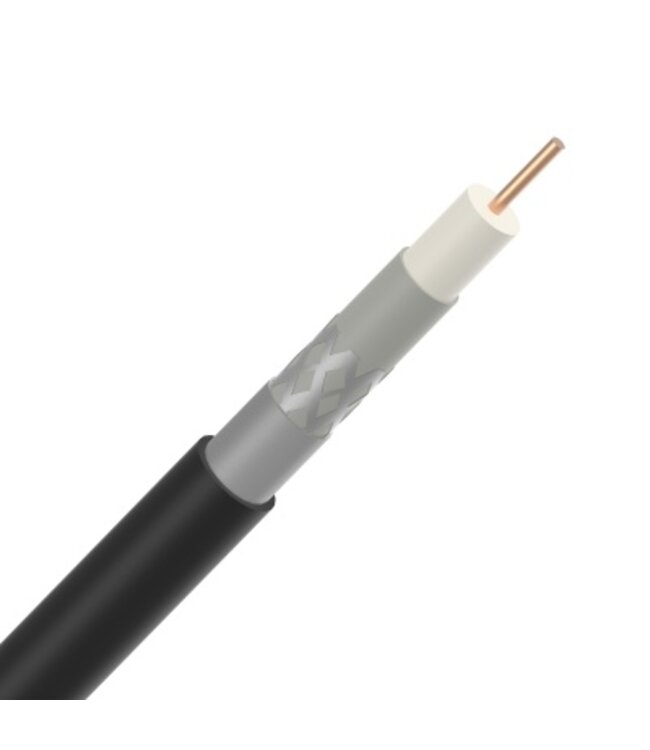 Coaxkabel, PE11, telenet gekeurd tot 50 meter lengte.