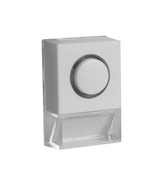 Belknop met verlicht naamplaatje, wit